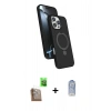 MARSİLYAN™- iPhone 16 Pro Kılıf İz Işık Koleksiyonu - Siyah Joko Magic 5D Cam + Raze Metal Kamera Lens - CLTM