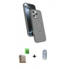 MARSİLYAN™- iPhone 16 Pro Kılıf İz Işık Koleksiyonu - Siyah Joko Magic 5D Cam + Raze Metal Kamera Lens - CLTM