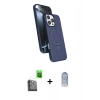 MARSİLYAN™- iPhone 16 Pro Kılıf İz Işık Koleksiyonu - Siyah Joko Magic 5D Cam + Siyah Raze Metal Kamera Lens