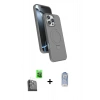 MARSİLYAN™- iPhone 16 Pro Kılıf İz Işık Koleksiyonu - Siyah Joko Magic 5D Cam + Siyah Raze Metal Kamera Lens