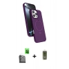MARSİLYAN™- iPhone 16 Pro Kılıf İz Işık Koleksiyonu - Siyah Joko Magic 5D Hayalet Cam + Raze Metal Kamera Lens - SH