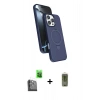 MARSİLYAN™- iPhone 16 Pro Kılıf İz Işık Koleksiyonu - Siyah Joko Magic 5D Hayalet Cam + Raze Metal Kamera Lens - SH