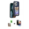 MARSİLYAN™- iPhone 16 Pro Kılıf İz Minimal Koleksiyonu - Siyah 3D Antistatik Mat Seramik Nano Ekran Koruyucu + Raze Metal Kamera Lens - CLTM