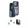 MARSİLYAN™- iPhone 16 Pro Kılıf İz Minimal Koleksiyonu - Siyah 3D Antistatik Mat Seramik Nano Ekran Koruyucu + Raze Metal Kamera Lens - BZ