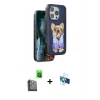 MARSİLYAN™- iPhone 16 Pro Kılıf İz Minimal Koleksiyonu - Siyah 3D Antistatik Seramik Nano Ekran Koruyucu + Raze Metal Kamera Lens - SH