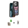 MARSİLYAN™- iPhone 16 Pro Kılıf İz Minimal Koleksiyonu - Siyah Bilvis 3D Cam Ekran Koruyucu + Raze Metal Kamera Lens - CLTM