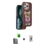 MARSİLYAN™- iPhone 16 Pro Kılıf İz Minimal Koleksiyonu - Siyah Bilvis 3D Cam Ekran Koruyucu + Raze Metal Kamera Lens - SH