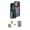 MARSİLYAN™- iPhone 16 Pro Kılıf İz Minimal Koleksiyonu - Siyah Bilvis 3D Mat Cam Ekran Koruyucu + Raze Metal Kamera Lens - CLTM