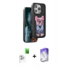 MARSİLYAN™- iPhone 16 Pro Kılıf İz Minimal Koleksiyonu - Siyah Bilvis 5in1 3D Magic Cam Ekran Koruyucu + Raze Metal Kamera Lens - BZ