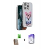 MARSİLYAN™- iPhone 16 Pro Kılıf İz Minimal Koleksiyonu - Siyah Bilvis 5in1 3D Magic Cam Ekran Koruyucu + Raze Metal Kamera Lens - CLTM