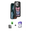 MARSİLYAN™- iPhone 16 Pro Kılıf İz Minimal Koleksiyonu - Siyah Bilvis 5in1 3D Magic Cam Ekran Koruyucu + Raze Metal Kamera Lens - SH