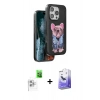 MARSİLYAN™- iPhone 16 Pro Kılıf İz Minimal Koleksiyonu - Siyah Bilvis 5in1 5D Magic Hayalet Cam Ekran Koruyucu + Raze Metal Kamera Lens - BZ