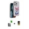 MARSİLYAN™- iPhone 16 Pro Kılıf İz Minimal Koleksiyonu - Siyah Buffer Cam Ekran Koruyucu + Raze Metal Kamera Lens - SH