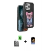 MARSİLYAN™- iPhone 16 Pro Kılıf İz Minimal Koleksiyonu - Siyah Buffer Hayalet Cam Ekran Koruyucu + Raze Metal Kamera Lens - SH