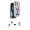 MARSİLYAN™- iPhone 16 Pro Kılıf İz Minimal Koleksiyonu - Siyah Joko Magic 5D Cam + Raze Metal Kamera Lens - BZ