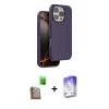 MARSİLYAN™- iPhone 16 Pro Kılıf Kıvılcım Çizgi Serisi - Siyah Bilvis 5in1 3D Magic Cam Ekran Koruyucu + Raze Metal Kamera Lens - CLTM