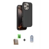 MARSİLYAN™- iPhone 16 Pro Kılıf Kıvılcım Çizgi Serisi - Siyah Joko Magic 5D Cam + Raze Metal Kamera Lens - CLTM