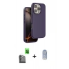 MARSİLYAN™- iPhone 16 Pro Kılıf Kıvılcım Çizgi Serisi - Siyah Joko Magic 5D Cam + Raze Metal Kamera Lens - SH