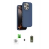 MARSİLYAN™- iPhone 16 Pro Kılıf Kıvılcım Çizgi Serisi - Siyah Joko Magic 5D Hayalet Cam + Raze Metal Kamera Lens - BZ