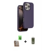 MARSİLYAN™- iPhone 16 Pro Kılıf Kıvılcım Çizgi Serisi - Siyah Joko Magic 5D Hayalet Cam + Raze Metal Kamera Lens - CLTM