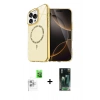 MARSİLYAN™- iPhone 16 Pro Kılıf Kıvılcım Form Prime - Siyah 360 Mat Full Body Arka Koruyucu + Raze Metal Kamera Lens - BZ