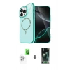 MARSİLYAN™- iPhone 16 Pro Kılıf Kıvılcım Form Prime - Siyah 360 Mat Full Body Arka Koruyucu + Raze Metal Kamera Lens - BZ