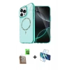 MARSİLYAN™- iPhone 16 Pro Kılıf Kıvılcım Form Prime - Siyah 3D Antistatik Cam Ekran Koruyucu + Raze Metal Kamera Lens - CLTM