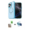 MARSİLYAN™- iPhone 16 Pro Kılıf Kıvılcım Form Prime - Siyah 3D Antistatik Cam Ekran Koruyucu + Raze Metal Kamera Lens - CLTM