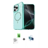 MARSİLYAN™- iPhone 16 Pro Kılıf Kıvılcım Form Prime - Siyah 3D Antistatik Seramik Nano Ekran Koruyucu + Raze Metal Kamera Lens - BZ