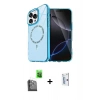 MARSİLYAN™- iPhone 16 Pro Kılıf Kıvılcım Form Prime - Siyah Bilvis 0.18mm Plus Cam Ekran Koruyucu + Raze Metal Kamera Lens - SH