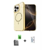 MARSİLYAN™- iPhone 16 Pro Kılıf Kıvılcım Form Prime - Siyah Bilvis 0.18mm Plus Cam Ekran Koruyucu + Raze Metal Kamera Lens - SH