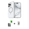 MARSİLYAN™- iPhone 16 Pro Kılıf Kıvılcım Form Prime - Siyah Bilvis 3D Cam Ekran Koruyucu + Raze Metal Kamera Lens - SH