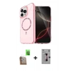 MARSİLYAN™- iPhone 16 Pro Kılıf Kıvılcım Form Prime - Siyah Bilvis 3D Mat Cam Ekran Koruyucu + Raze Metal Kamera Lens - CLTM