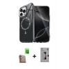 MARSİLYAN™- iPhone 16 Pro Kılıf Kıvılcım Form Prime - Siyah Bilvis 3D Mat Cam Ekran Koruyucu + Raze Metal Kamera Lens - CLTM