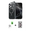 MARSİLYAN™- iPhone 16 Pro Kılıf Kıvılcım Form Prime - Siyah Bilvis 3D Mat Cam Ekran Koruyucu + Raze Metal Kamera Lens - BZ