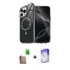 MARSİLYAN™- iPhone 16 Pro Kılıf Kıvılcım Form Prime - Siyah Bilvis 5in1 3D Magic Cam Ekran Koruyucu + Raze Metal Kamera Lens - CLTM