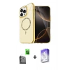 MARSİLYAN™- iPhone 16 Pro Kılıf Kıvılcım Form Prime - Siyah Bilvis 5in1 3D Magic Cam Ekran Koruyucu + Raze Metal Kamera Lens - SH