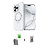 MARSİLYAN™- iPhone 16 Pro Kılıf Kıvılcım Form Prime - Siyah Bilvis Hayalet Cam Ekran Koruyucu + Raze Metal Kamera Lens - SH