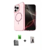 MARSİLYAN™- iPhone 16 Pro Kılıf Kıvılcım Form Prime - Siyah Bilvis Hayalet Cam Ekran Koruyucu + Raze Metal Kamera Lens - SH