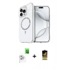 MARSİLYAN™- iPhone 16 Pro Kılıf Kıvılcım Form Prime - Siyah Buffer Cam Ekran Koruyucu + Raze Metal Kamera Lens - BZ