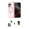 MARSİLYAN™- iPhone 16 Pro Kılıf Kıvılcım Form Prime - Siyah Buffer Cam Ekran Koruyucu + Raze Metal Kamera Lens - SH