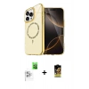 MARSİLYAN™- iPhone 16 Pro Kılıf Kıvılcım Form Prime - Siyah Buffer Cam Ekran Koruyucu + Raze Metal Kamera Lens - BZ