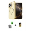 MARSİLYAN™- iPhone 16 Pro Kılıf Kıvılcım Form Prime - Siyah Buffer Cam Ekran Koruyucu + Raze Metal Kamera Lens - SH