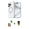 MARSİLYAN™- iPhone 16 Pro Kılıf Kıvılcım Form Prime - Siyah Buffer Cam Ekran Koruyucu + Raze Metal Kamera Lens - CLTM
