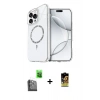 MARSİLYAN™- iPhone 16 Pro Kılıf Kıvılcım Form Prime - Siyah Buffer Cam Ekran Koruyucu + Raze Metal Kamera Lens - SH