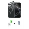 MARSİLYAN™- iPhone 16 Pro Kılıf Kıvılcım Form Prime - Siyah Joko Magic 5D Cam + Raze Metal Kamera Lens - BZ