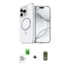 MARSİLYAN™- iPhone 16 Pro Kılıf Kıvılcım Form Prime - Siyah Joko Magic 5D Hayalet Cam + Beyaz Raze Metal Kamera Lens