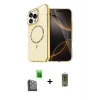 MARSİLYAN™- iPhone 16 Pro Kılıf Kıvılcım Form Prime - Siyah Joko Magic 5D Hayalet Cam + Siyah Raze Metal Kamera Lens