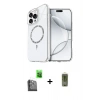 MARSİLYAN™- iPhone 16 Pro Kılıf Kıvılcım Form Prime - Siyah Joko Magic 5D Hayalet Cam + Siyah Raze Metal Kamera Lens
