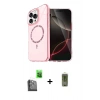 MARSİLYAN™- iPhone 16 Pro Kılıf Kıvılcım Form Prime - Siyah Joko Magic 5D Hayalet Cam + Siyah Raze Metal Kamera Lens